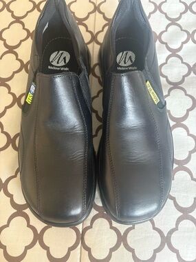 Mellow Walk Men’s Black Slip-On Comfort Shoes, safety shoes